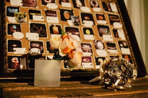 I had a small real bouquet to toss.